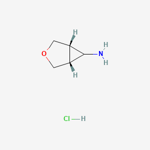molecular formula C5H10ClNO B2953374 trans-6-Amino-3-oxabicyclo[3.1.0]hexane hydrochloride CAS No. 1048962-49-7