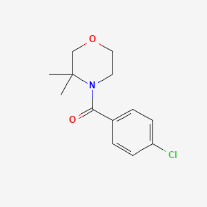 B2953376 (4-Chlorophenyl)-(3,3-dimethylmorpholin-4-yl)methanone CAS No. 681136-69-6