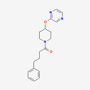 4-Phenyl-1-(4-(pyrazin-2-yloxy)piperidin-1-yl)butan-1-one