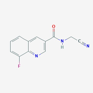 molecular formula C12H8FN3O B2953383 N-(cyanomethyl)-8-fluoroquinoline-3-carboxamide CAS No. 2093605-53-7