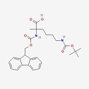 molecular formula C27H34N2O6 B2953393 (S)-Na-Fmoc-Nw-Boc-alpha-methyllysine CAS No. 1202003-49-3; 1315449-94-5