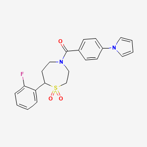 (4-(1H-pyrrol-1-yl)phenyl)(7-(2-fluorophenyl)-1,1-dioxido-1,4-thiazepan-4-yl)methanone