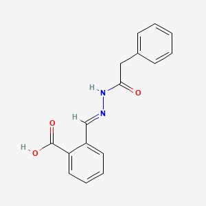 2-[(E)-[(2-phenylacetyl)hydrazinylidene]methyl]benzoic acid