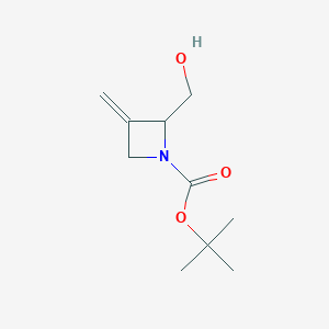 molecular formula C10H17NO3 B2953405 Tert-butyl 2-(hydroxymethyl)-3-methylideneazetidine-1-carboxylate CAS No. 2247103-92-8