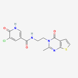 5-chloro-6-hydroxy-N-(2-(2-methyl-4-oxothieno[2,3-d]pyrimidin-3(4H)-yl)ethyl)nicotinamide