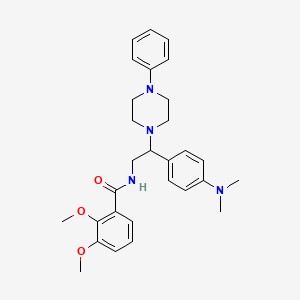 molecular formula C29H36N4O3 B2953407 N-(2-(4-(dimethylamino)phenyl)-2-(4-phenylpiperazin-1-yl)ethyl)-2,3-dimethoxybenzamide CAS No. 946286-28-8