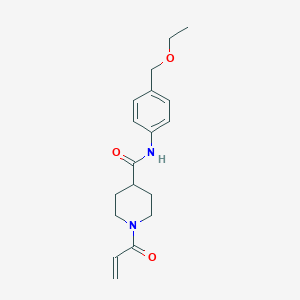 molecular formula C18H24N2O3 B2953462 N-[4-(Ethoxymethyl)phenyl]-1-prop-2-enoylpiperidine-4-carboxamide CAS No. 2361704-95-0