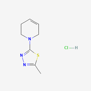 molecular formula C8H12ClN3S B2953464 2-(3,6-Dihydro-2H-pyridin-1-yl)-5-methyl-1,3,4-thiadiazole;hydrochloride CAS No. 2379993-68-5