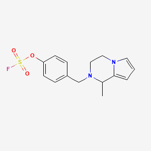 molecular formula C15H17FN2O3S B2953467 2-[(4-Fluorosulfonyloxyphenyl)methyl]-1-methyl-3,4-dihydro-1H-pyrrolo[1,2-a]pyrazine CAS No. 2411314-49-1