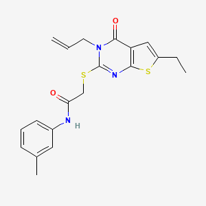 2-((3-allyl-6-ethyl-4-oxo-3,4-dihydrothieno[2,3-d]pyrimidin-2-yl)thio)-N-(m-tolyl)acetamide