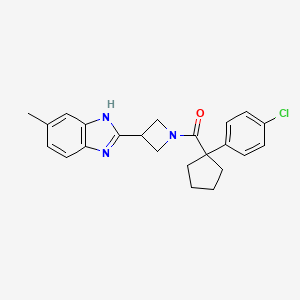 (1-(4-chlorophenyl)cyclopentyl)(3-(5-methyl-1H-benzo[d]imidazol-2-yl)azetidin-1-yl)methanone