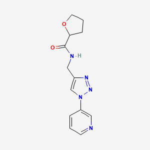 N-((1-(pyridin-3-yl)-1H-1,2,3-triazol-4-yl)methyl)tetrahydrofuran-2-carboxamide