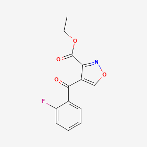molecular formula C13H10FNO4 B2953476 Ethyl 4-(2-fluorobenzoyl)isoxazole-3-carboxylate CAS No. 338761-76-5
