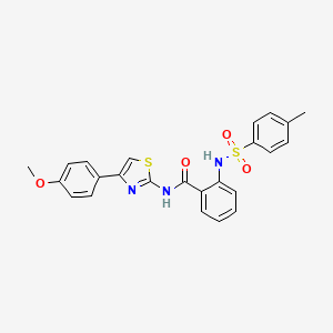 molecular formula C24H21N3O4S2 B2953490 N-[4-(4-METHOXYPHENYL)-1,3-THIAZOL-2-YL]-2-(4-METHYLBENZENESULFONAMIDO)BENZAMIDE CAS No. 330190-13-1