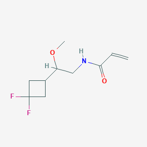 molecular formula C10H15F2NO2 B2953509 N-[2-(3,3-Difluorocyclobutyl)-2-methoxyethyl]prop-2-enamide CAS No. 2361640-15-3