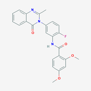 molecular formula C24H20FN3O4 B2953550 N-(2-fluoro-5-(2-methyl-4-oxoquinazolin-3(4H)-yl)phenyl)-2,4-dimethoxybenzamide CAS No. 899980-35-9