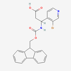 molecular formula C23H19BrN2O4 B2953591 3-(3-bromopyridin-4-yl)-3-({[(9H-fluoren-9-yl)methoxy]carbonyl}amino)propanoic acid CAS No. 2157430-19-6