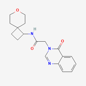 molecular formula C18H21N3O3 B2953603 N-{7-oxaspiro[3.5]nonan-1-yl}-2-(4-oxo-3,4-dihydroquinazolin-3-yl)acetamide CAS No. 2320178-27-4