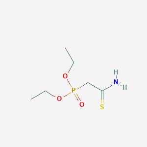 molecular formula C4H11NO3PS- B2953605 Phosphonic acid,P-(2-amino-2-thioxoethyl)-, diethyl ester CAS No. 77679-10-8