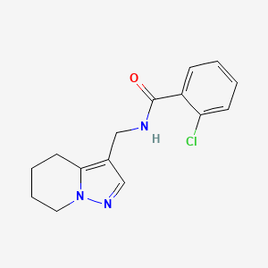 molecular formula C15H16ClN3O B2953629 2-chloro-N-((4,5,6,7-tetrahydropyrazolo[1,5-a]pyridin-3-yl)methyl)benzamide CAS No. 2034340-84-4