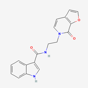 molecular formula C18H15N3O3 B2953633 N-(2-(7-oxofuro[2,3-c]pyridin-6(7H)-yl)ethyl)-1H-indole-3-carboxamide CAS No. 2034413-70-0