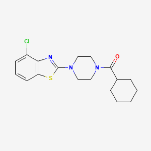 molecular formula C18H22ClN3OS B2953641 (4-(4-Chlorobenzo[d]thiazol-2-yl)piperazin-1-yl)(cyclohexyl)methanone CAS No. 897479-08-2