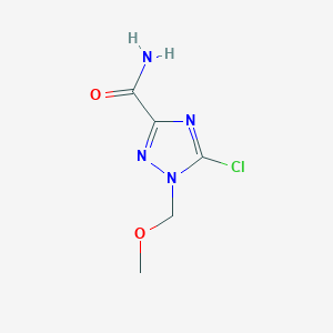 molecular formula C5H7ClN4O2 B2953646 5-chloro-1-(methoxymethyl)-1H-1,2,4-triazole-3-carboxamide CAS No. 2167428-74-0