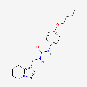 molecular formula C19H26N4O2 B2953649 1-(4-Butoxyphenyl)-3-((4,5,6,7-tetrahydropyrazolo[1,5-a]pyridin-3-yl)methyl)urea CAS No. 2034246-06-3