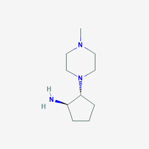 molecular formula C10H21N3 B2953691 2-(4-methyl-1-piperazinyl)Cyclopentanamine CAS No. 1821811-11-3