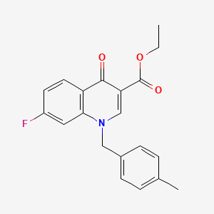molecular formula C20H18FNO3 B2953711 Ethyl 7-fluoro-1-(4-methylbenzyl)-4-oxo-1,4-dihydro-3-quinolinecarboxylate CAS No. 338747-47-0