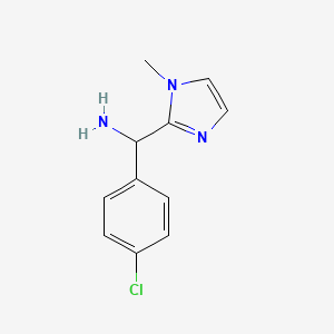 molecular formula C11H12ClN3 B2953719 (4-chlorophenyl)(1-methyl-1H-imidazol-2-yl)methanamine CAS No. 871217-40-2