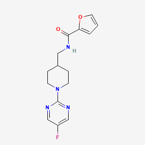 molecular formula C15H17FN4O2 B2953720 N-((1-(5-fluoropyrimidin-2-yl)piperidin-4-yl)methyl)furan-2-carboxamide CAS No. 2034614-91-8