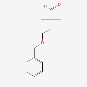 molecular formula C13H18O2 B2953762 4-(Benzyloxy)-2,2-dimethylbutanal CAS No. 370555-60-5