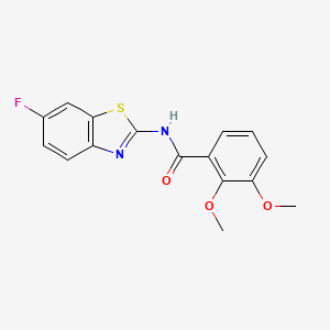molecular formula C16H13FN2O3S B2953764 N-(6-fluoro-1,3-benzothiazol-2-yl)-2,3-dimethoxybenzamide CAS No. 895441-68-6