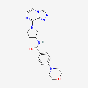 N-(1-([1,2,4]triazolo[4,3-a]pyrazin-8-yl)pyrrolidin-3-yl)-4-morpholinobenzamide