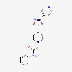 2-(4-(3-(pyridin-4-yl)-1,2,4-oxadiazol-5-yl)piperidin-1-yl)-N-(o-tolyl)acetamide