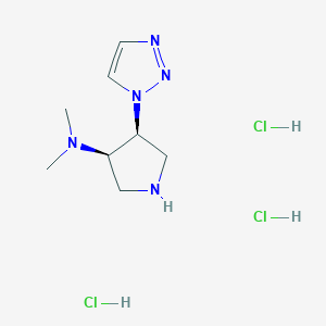 (3R,4S)-N,N-Dimethyl-4-(triazol-1-yl)pyrrolidin-3-amine;trihydrochloride