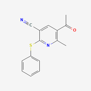 5-Acetyl-6-methyl-2-(phenylsulfanyl)nicotinonitrile
