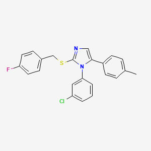 1-(3-chlorophenyl)-2-((4-fluorobenzyl)thio)-5-(p-tolyl)-1H-imidazole