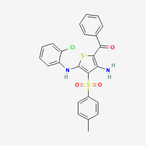 (3-Amino-5-((2-chlorophenyl)amino)-4-tosylthiophen-2-yl)(phenyl)methanone