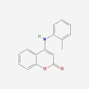 molecular formula C16H13NO2 B295379 4-(2-toluidino)-2H-chromen-2-one 