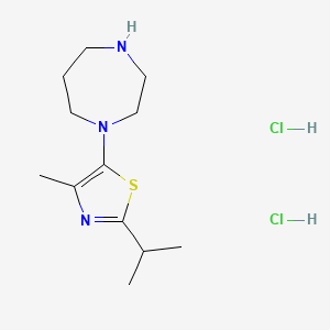 5-(1,4-Diazepan-1-yl)-4-methyl-2-propan-2-yl-1,3-thiazole;dihydrochloride