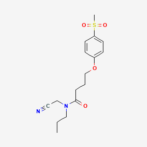molecular formula C16H22N2O4S B2953832 N-(cyanomethyl)-4-(4-methanesulfonylphenoxy)-N-propylbutanamide CAS No. 1252149-01-1