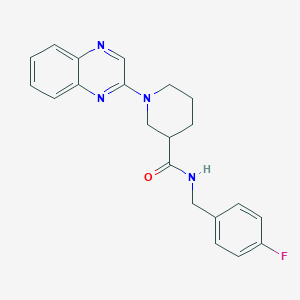 molecular formula C21H21FN4O B2953849 N-[(4-fluorophenyl)methyl]-1-(quinoxalin-2-yl)piperidine-3-carboxamide CAS No. 941950-23-8