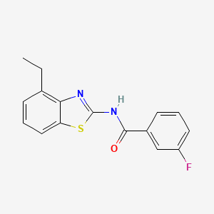 molecular formula C16H13FN2OS B2953865 N-(4-ethyl-1,3-benzothiazol-2-yl)-3-fluorobenzamide CAS No. 892854-14-7