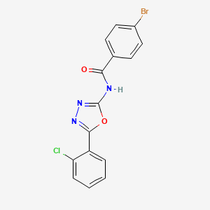 molecular formula C15H9BrClN3O2 B2953866 4-bromo-N-[5-(2-chlorophenyl)-1,3,4-oxadiazol-2-yl]benzamide CAS No. 865249-32-7