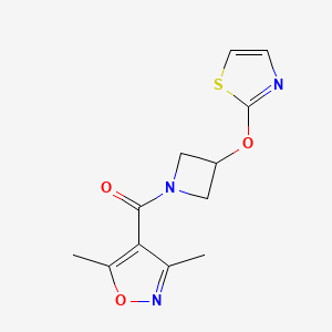 (3,5-Dimethylisoxazol-4-yl)(3-(thiazol-2-yloxy)azetidin-1-yl)methanone