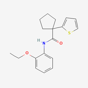 molecular formula C18H21NO2S B2953874 N-(2-ethoxyphenyl)-1-(thiophen-2-yl)cyclopentane-1-carboxamide CAS No. 1049514-84-2
