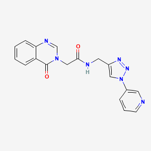 2-(4-oxoquinazolin-3(4H)-yl)-N-((1-(pyridin-3-yl)-1H-1,2,3-triazol-4-yl)methyl)acetamide