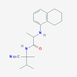 molecular formula C19H27N3O B2953899 N-(2-cyano-3-methylbutan-2-yl)-2-(5,6,7,8-tetrahydronaphthalen-1-ylamino)propanamide CAS No. 1214816-26-8